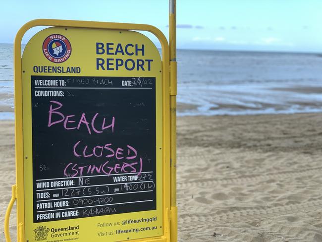 A 14-year-old boy is fighting for his life in Mackay Base Hospital after the sting of a box jellyfish put him into cardiac arrest at Eimeo Beach on February 26, 2022. Picture: Tara Miko