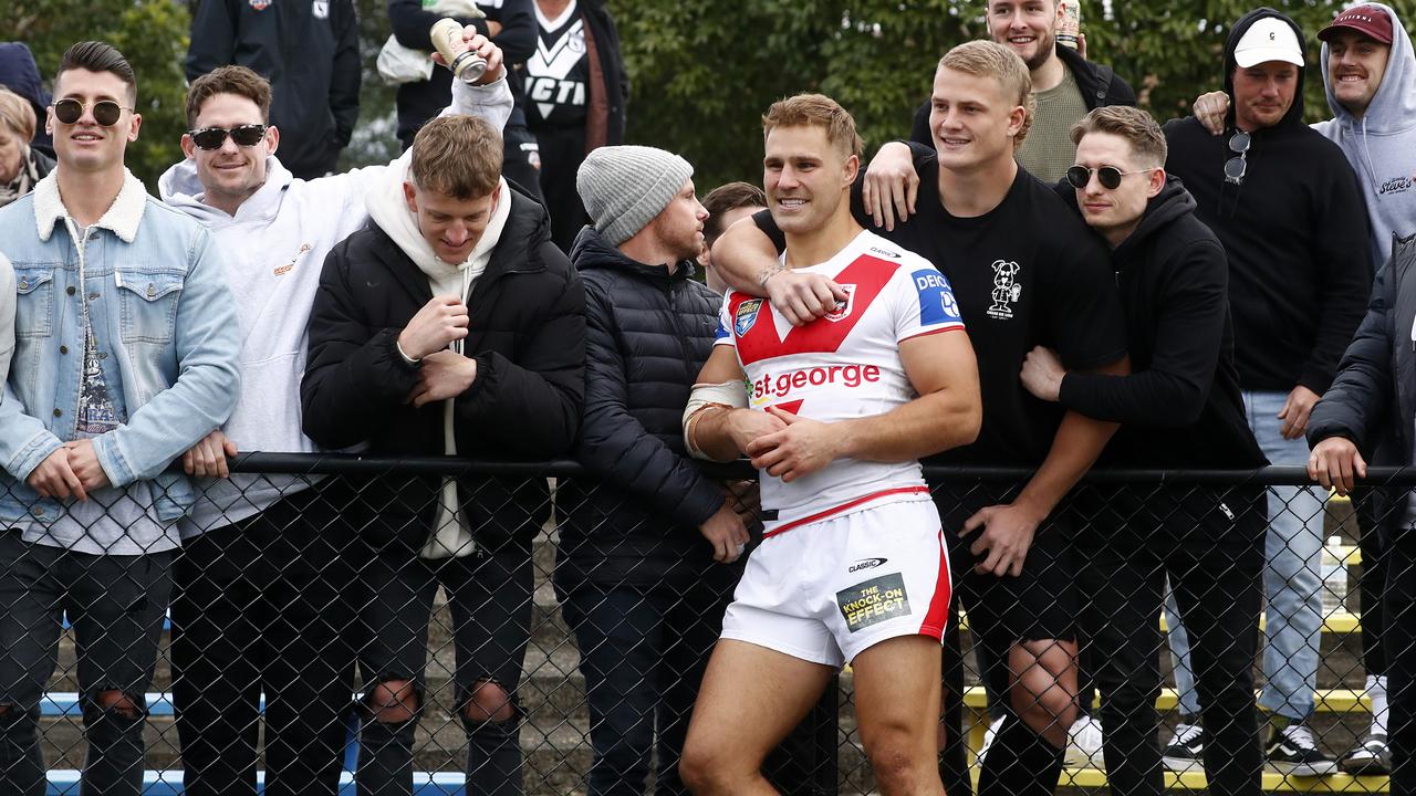 Jack de Belin had plenty of support in the crowd at Lidcombe Oval. Picture: Sam Ruttyn