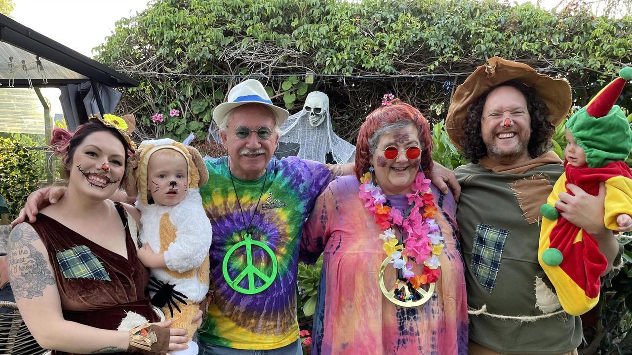 A doting grandfather, Adrian Meyer (second from left), pictured with daughter-in-law, Simone, wife, Rosalyn and grandchildren Hendricks and Albie.