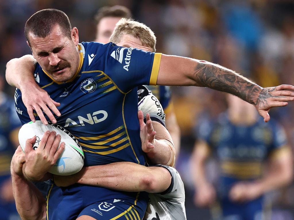 Reagan Campbell-Gillard was immense for the Eels on Thursday night. Picture: Cameron Spencer/Getty Images