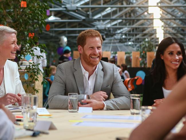 A wider version of the picture featured Meghan. Picture: Jimmy Rainford - Pool/Getty Images