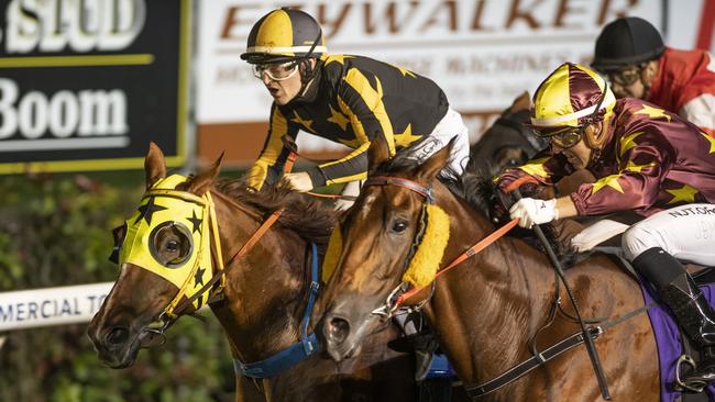 Semaphore Girl (right) for Jackson Murphy. Picture: Nev Madsen.