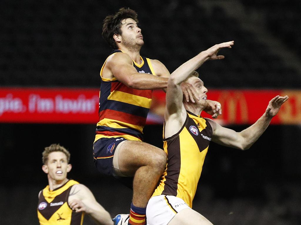 Darcy Fogarty booted two goals against the Hawks.