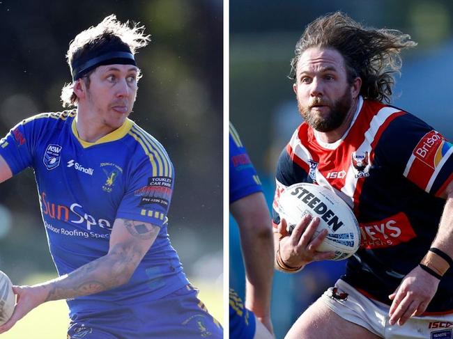 Toukley captain-coach Jake Fitzpatrick and Erina captain Joel Frazer ahead of the 2024 Rugby League Central Coast grand final. Picture: supplied