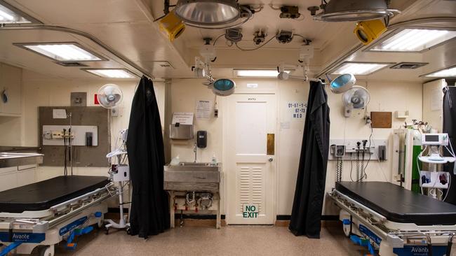 A fully operational medical centre is on board, with capacity to work as an operating theatre for emergency surgery. Picture: Pema Tamang Pakhrin