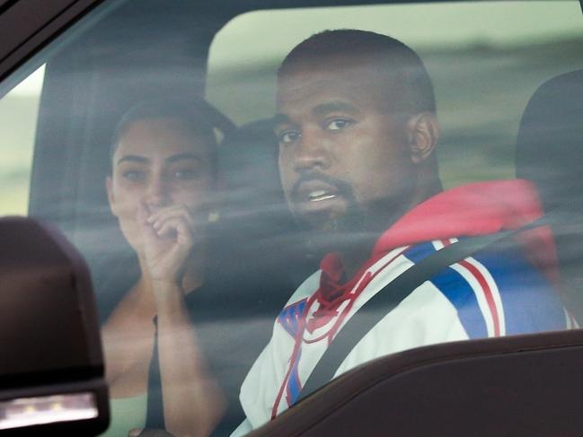 Is it over? Kim Kardashian and Kanye West seen together in Wyoming, after the reality TV star made an emergency trip to see her rapper husband. Picture: CPR/DSanchez / BACKGRID