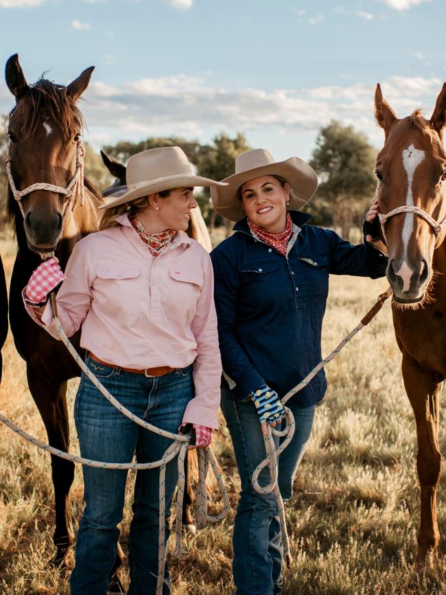 Angie Nisbet ( left) with her sister Shona Larkin are fifth-generation beef cattle producers and founders of FarmHer Hands.