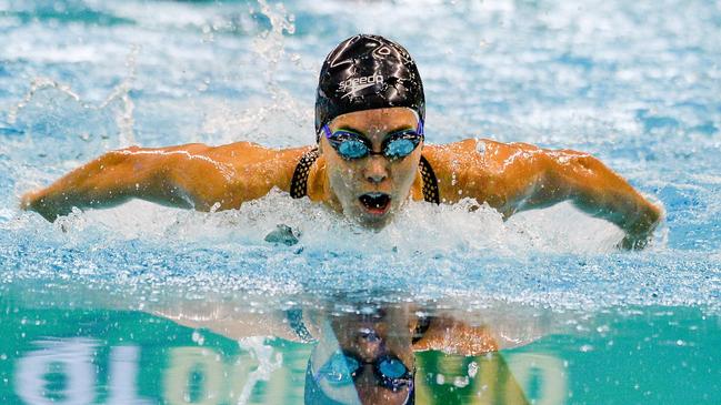 Emma McKeon in action during the trials. Picture: AFP