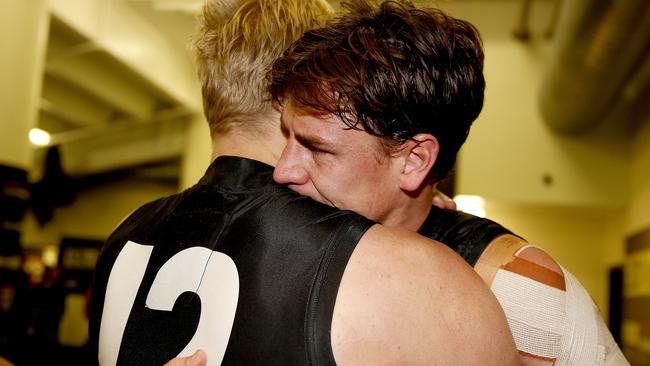 Justin Koschitzke played 200 games for the Saints alongside Nick Riewoldt.