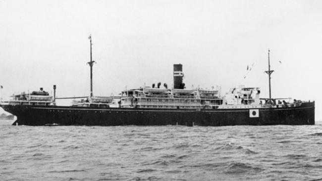 The Japanese transport ship ‘Montevideo Maru’. Picture: Australian War Memorial