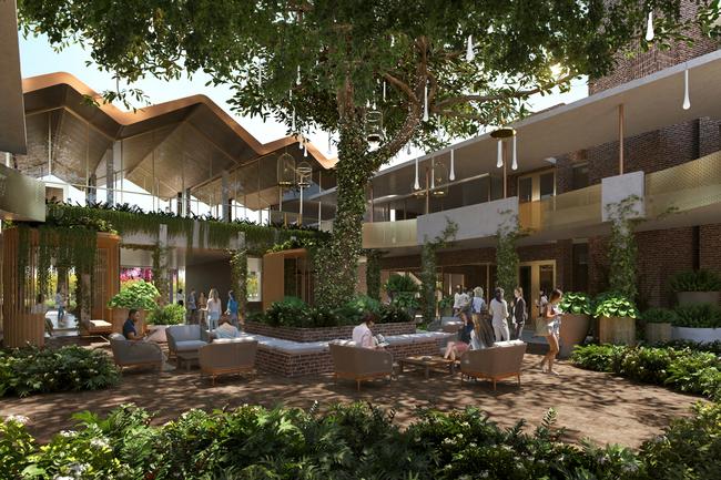 Artist impression of Sunland Group's The Lanes Retail Village at The Lanes.