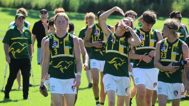 Maroochydore colts leave the field ahead of its round 1 clash.