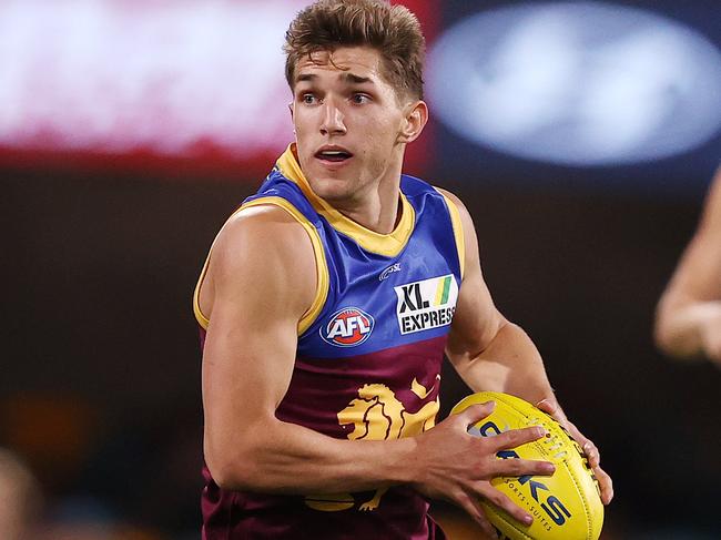 AFL Round 10. Brisbane vs Western Bulldogs at the Gabba, Brisbane.  08/08/2020.  Zac Bailey of the Lions   . Pic: Michael Klein