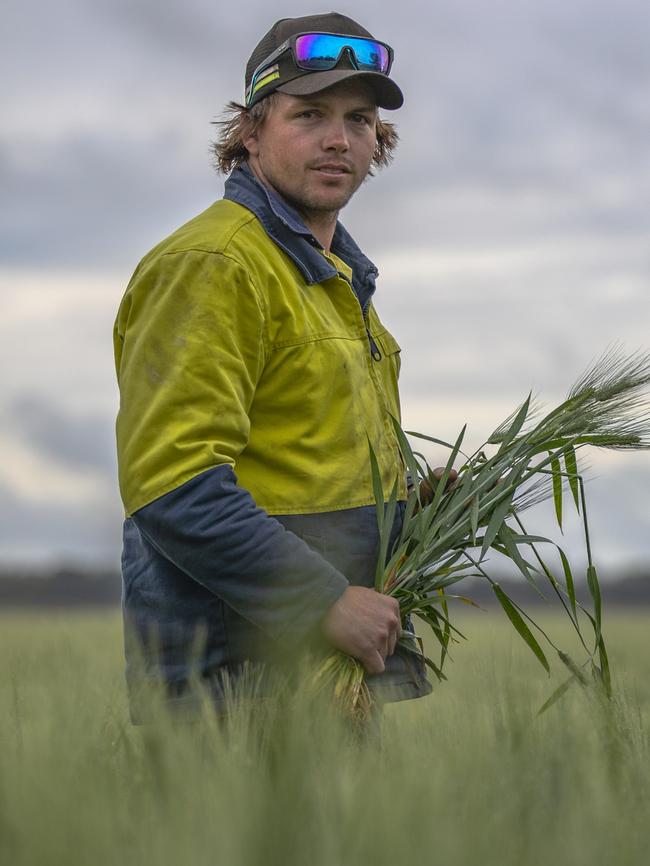 Murray Scott, 26, had to leave his father’s farm near Yarrie Lake and find work as a diesel mechanic in Narrabri.