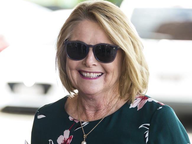 LNP president Cynthia Hardy arrives at the Groom LNP preselection vote, Sunday, October 25, 2020. Picture: Kevin Farmer