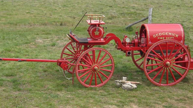 The 1890 Waterous horse-drawn fire pump.