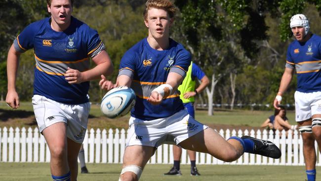 Churchie player Zack Lamont GPS First XV rugby match between Brisbane Grammar School and Churchie. Saturday September 11, 2021. Picture, John Gass