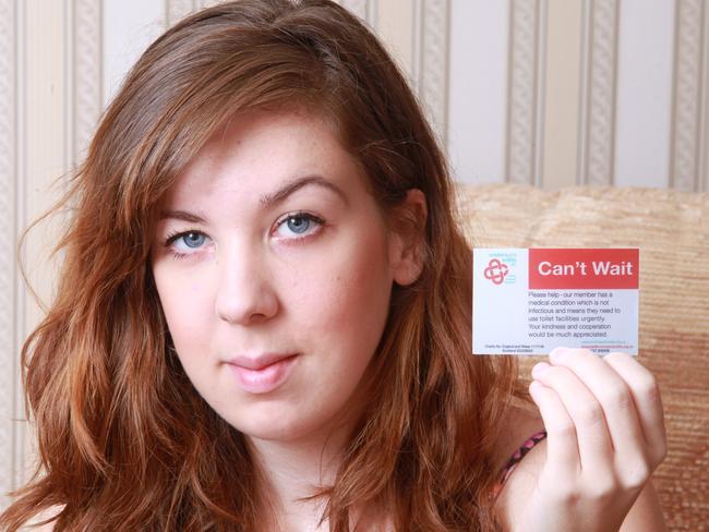 Annie Richards, 24, pictured with her 'Can't Wait' card.