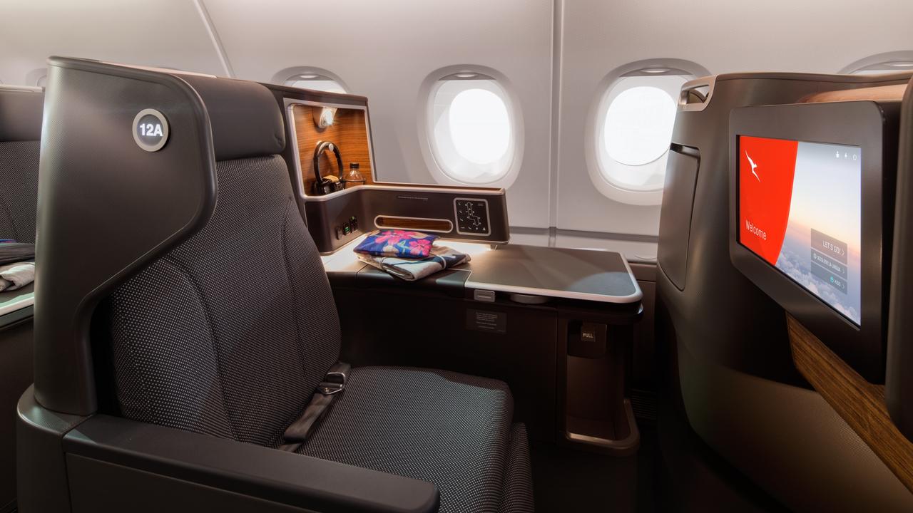A business class seat from Sydney to Los Angeles return is on sale for $7299. Picture: Qantas