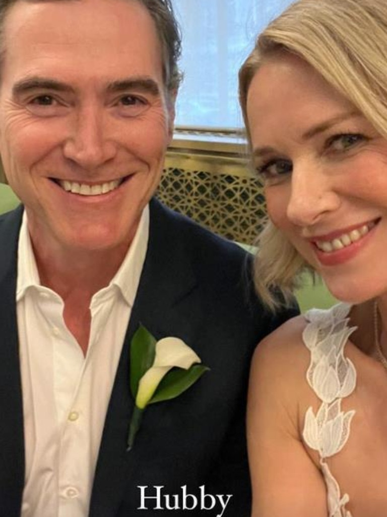 The radiant star takes a wedding selfie with Billy Crudup.