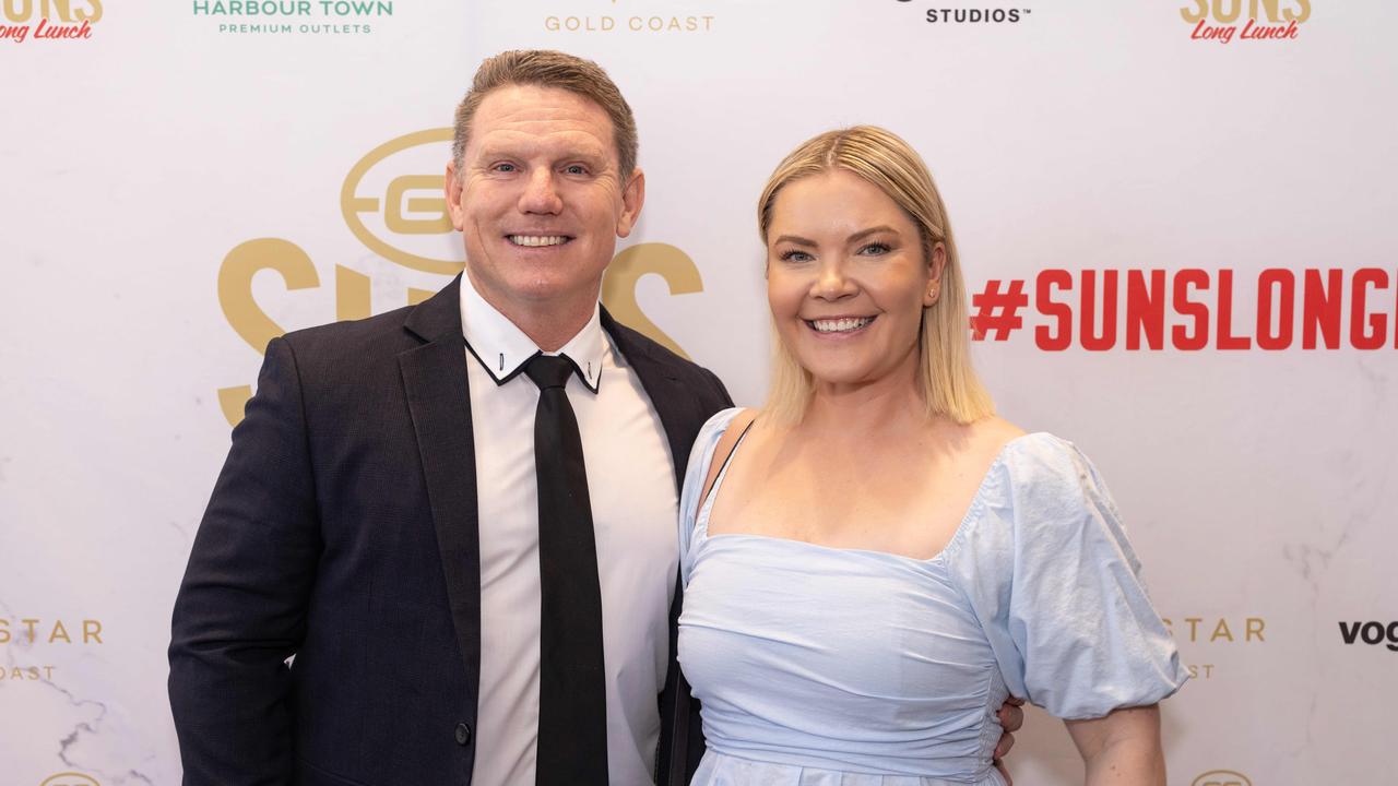 Robbie Turner and Tamara Turner at the Gold Coast Suns Long Lunch at The Star Gold Coast. Picture: Celeste Humphrey (The Pulse with Portia Large).