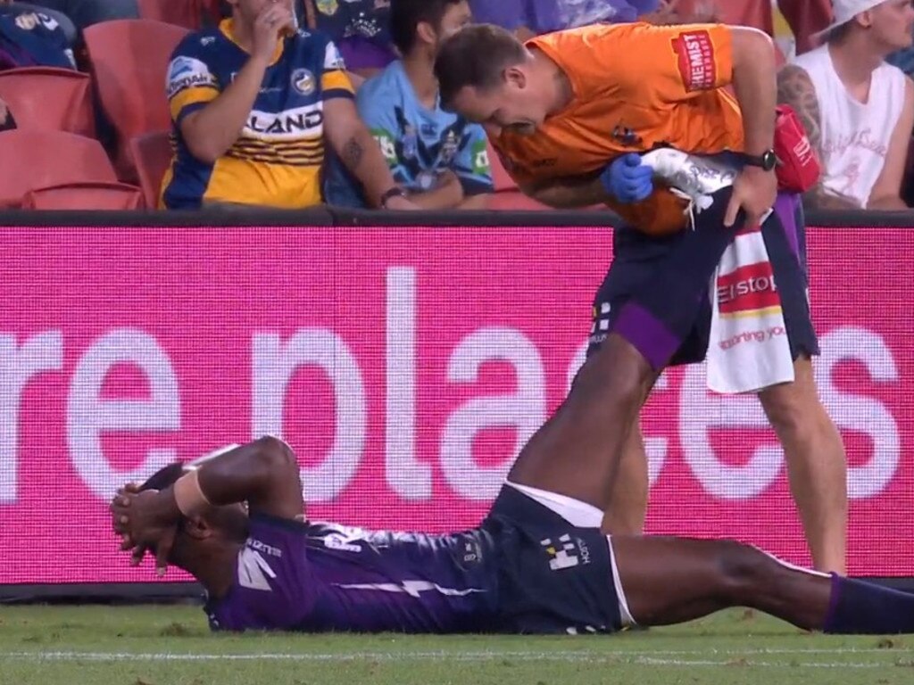 Suliasi Vunivalu went down with cramp.