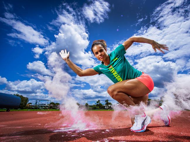 ** WEEKEND PAPERS *** Australia's fastest ever female 100m track sprinter, Queenslander Torrie Lewis, 19.Picture: Nigel Hallett