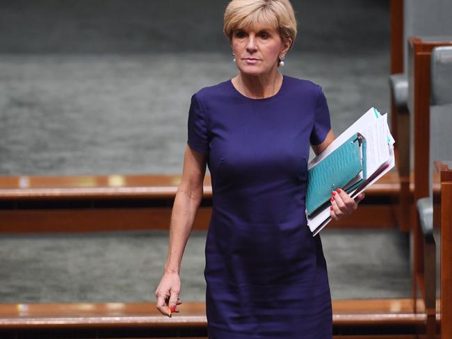 Julie Bishop will meet with US Secretary of State Rex Tillerson for the second time. Picture: AAP/Lukas Coch