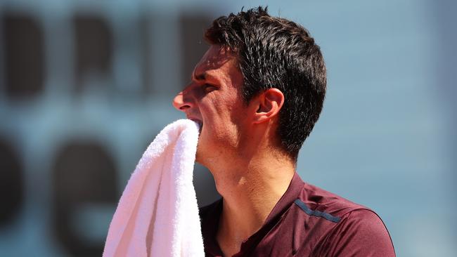 Bernard Tomic at the Madrid Open.