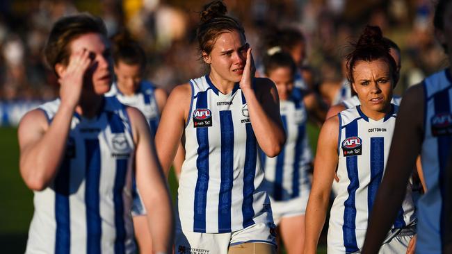 North Melbourne won’t play finals despite winning five games in its debut AFLW season. Picture: AFL Media