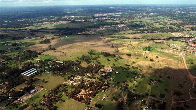 An aerial view of what is now known as Stanhope Gardens back in 1999. Picture: Nathan Edwards