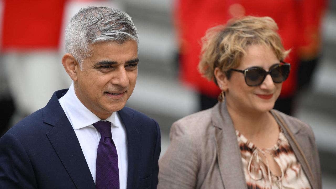 Mayor of London Sadiq Khan and his wife Saadiya last year. Picture: AFP