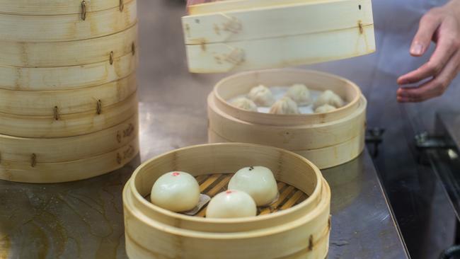 EAT STREET + Central Park Precinct - Din Tai Fung - Dumplings being Steamed, photo - supplied.