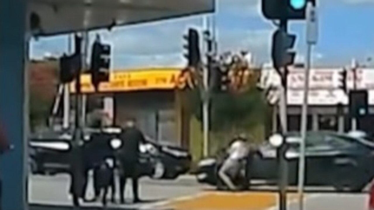 Dramatic dashcam footage of the woman being hit at a crossing. Picture: Supplied