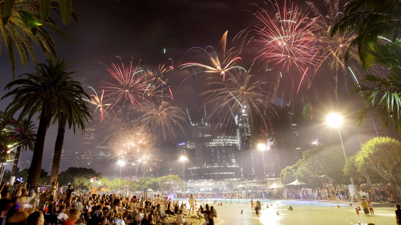 New Year’s Eve fireworks at Brisbane’s South Bank last year