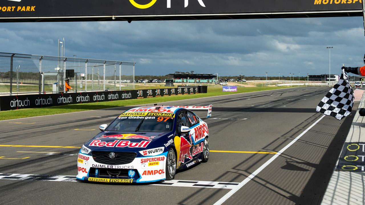 Shane van Gisbergen won all three races at Tailem Bend in South Australia this weekend. Picture: Daniel Kalisz/Getty Images