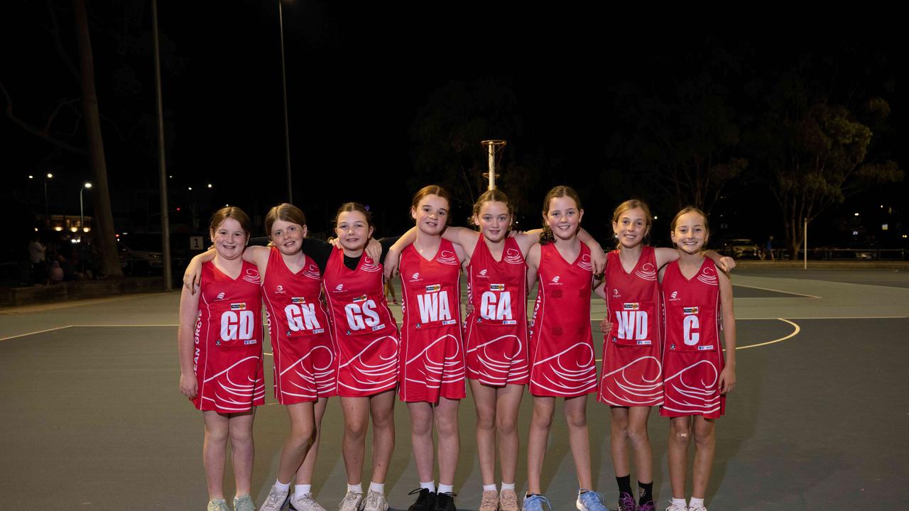 Ocean Grove Warri under-11 netball team.