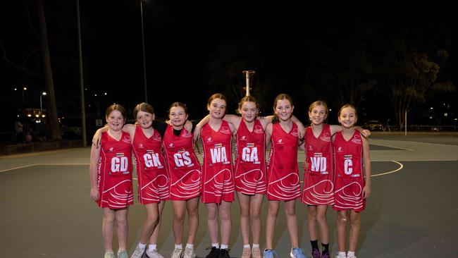Ocean Grove Warri under-11 netball team.