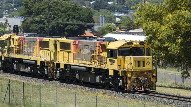 An Aurizon coal train. Picture: Kevin Farmer