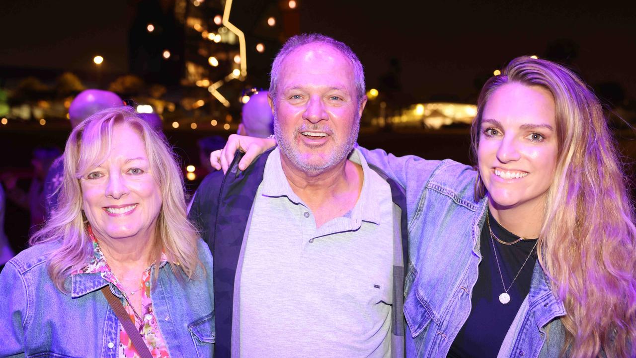 Glenda Mooradian, Paul Mooradian and Kat Hanna at the Pacific Airshow Gold Coast welcome party 2024 at HOTA for Gold Coast at Large. Picture, Portia Large.