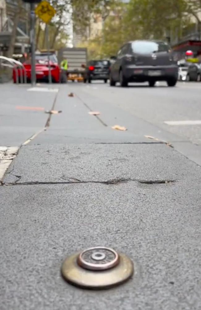 These markers are called Survey Control Marks or geodetic markers. Picture: Twitter/@julianoshea