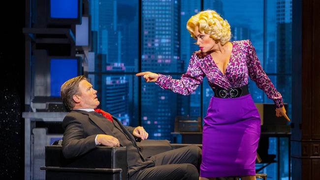 Eddie Perfect and Erin Clare in 9 To 5 the Musical. Picture: David Hooley