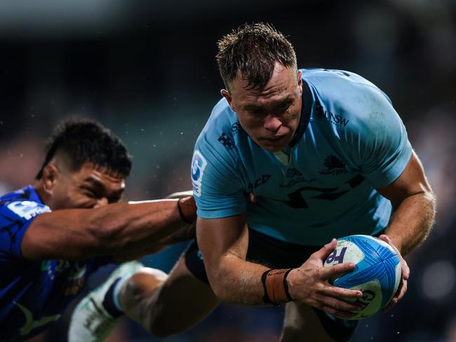 Darby Lancaster scored the winning try in extra time for the NSW Waratahs against the Western Force.