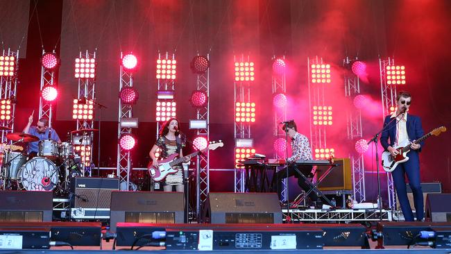 Ball Park Music performing at Triple J Beat the Drum concert at the Domain in Sydney.