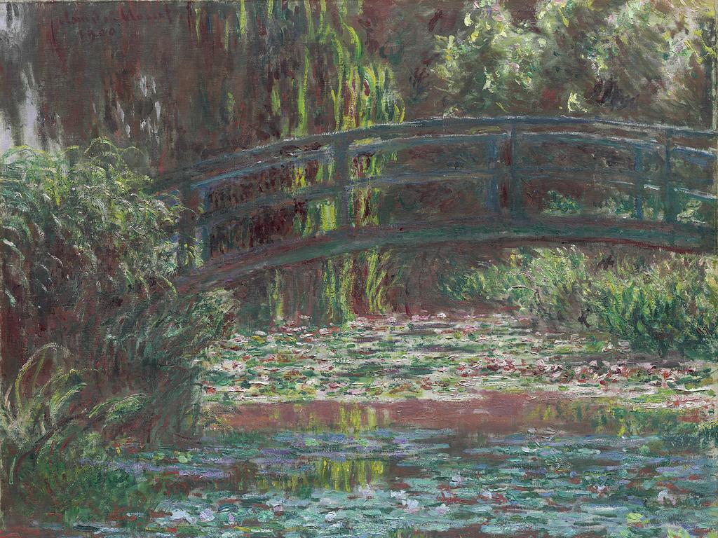 Claude Monet’s The Bridge Over the Waterlily Pond (1900). Picture: Art Institute Chicago, Illinois