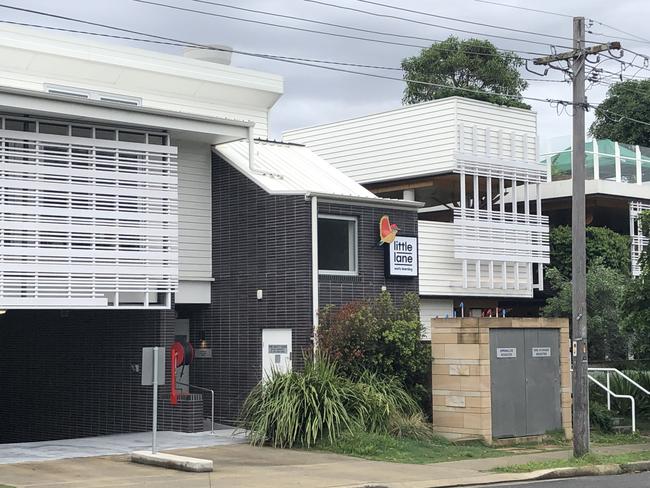 A woman was hit by a 4WD, and became trapped under the vehicle, outside the Little Lane Early Learning childcare centre on Pittwater Rd, Manly on Tuesday morning. Picture: Jim O'Rourke