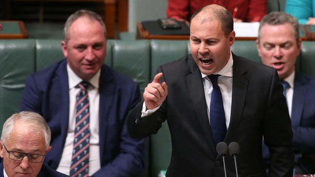 Minister for Environment and Energy Josh Frydenberg during Question Time yesterday. Picture: Kym Smith