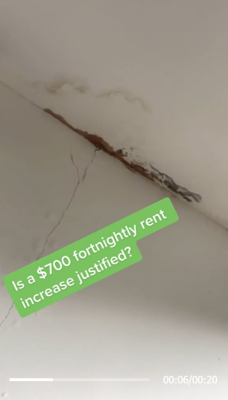 Chantelle Schmidt took to TikTok to show the condition of her apartment. Picture. TikTok