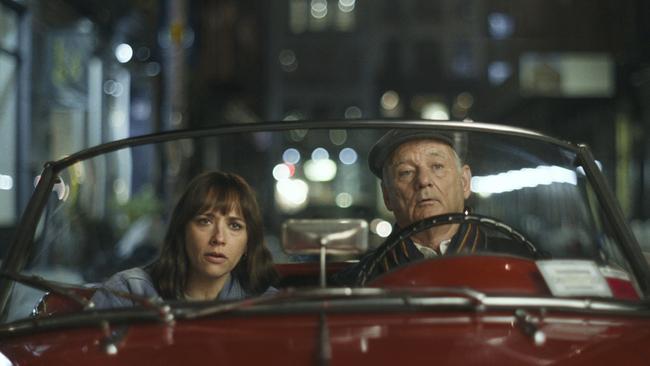 Bill Murray and Rashida Jones in a scene from the movie On The Rocks.