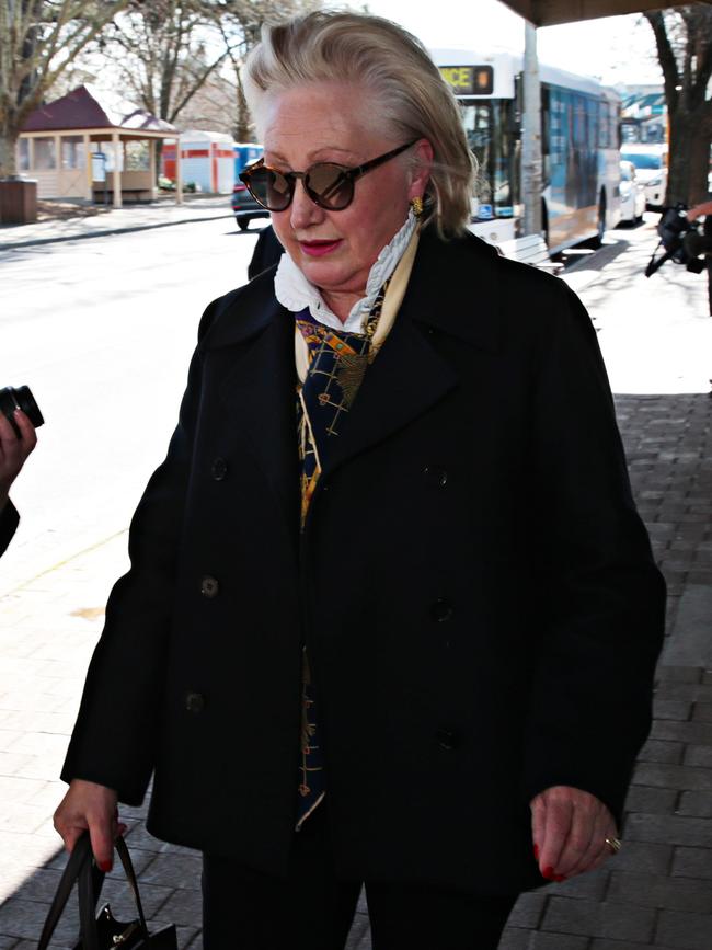 John Olsen's "companion" Nicole McKay leaves court today. Picture: Adam Yip